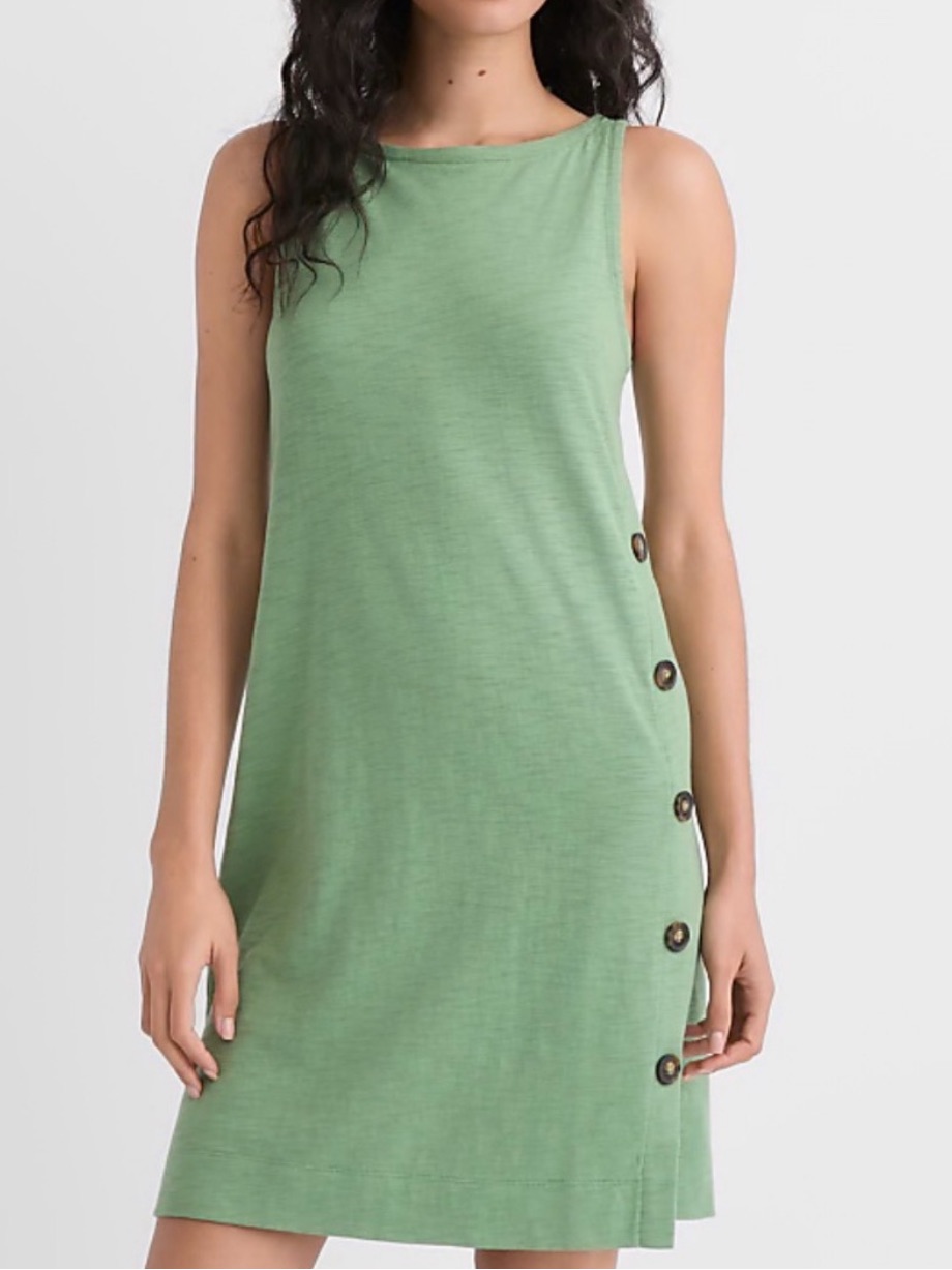 Loft Sleeveless Shift Dress In Mint Green